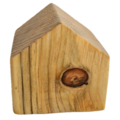 Dřevěný domeček - přírodní - 7 cm