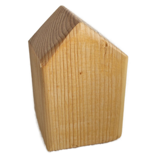 Dřevěný domeček - přírodní - 12 cm