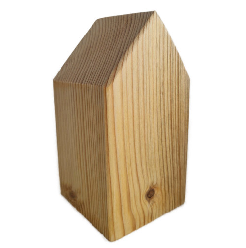 Dřevěný domeček - přírodní - 14 cm