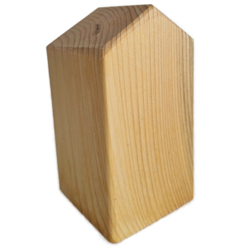 Dřevěný domeček - přírodní - 14 cm