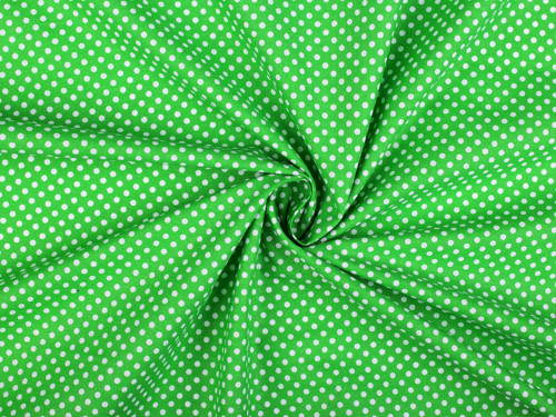 Bavlněná látka puntíky (10cm) - zelená