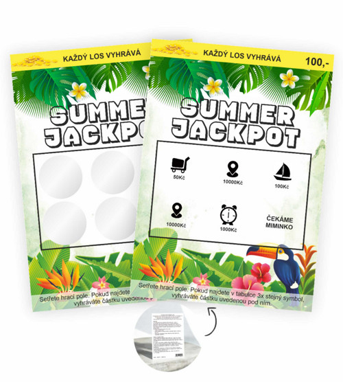 Stírací los oznámení těhotenství - SUMMER JACPOT