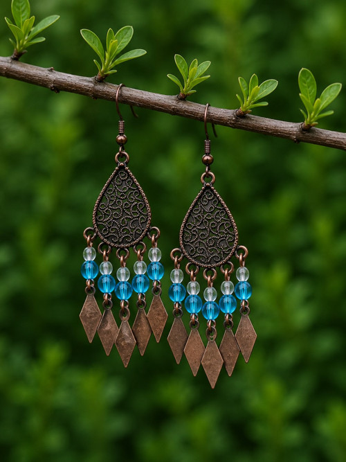 Náušnice Ramínkové tyrkysové
