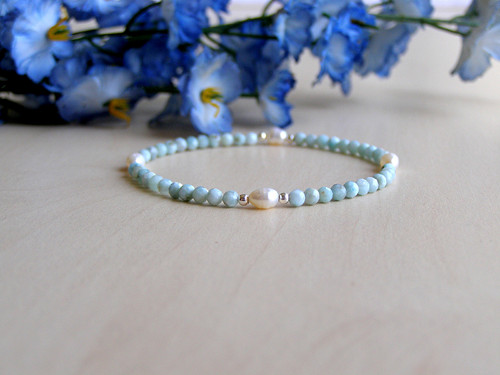 BROUŠENÝ LARIMAR 0.33*PERLY*Ag925/1000