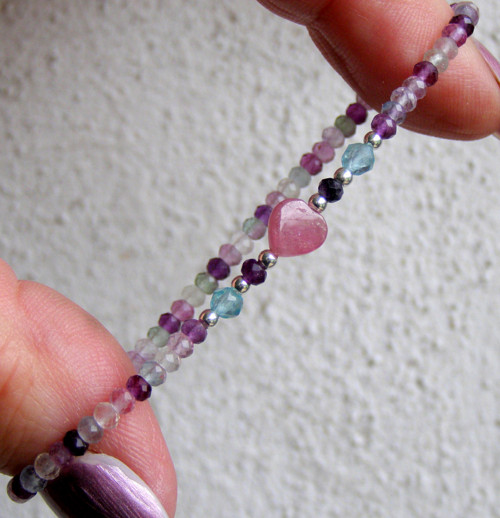 Broušený Fluorit Rondelky 0.2x0.3*RUBELIT *Ag