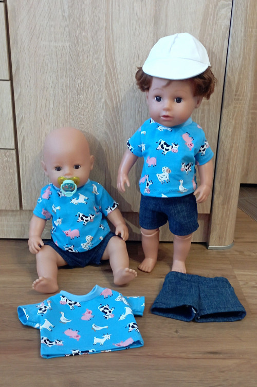 Tričko a kraťasy pro baby born 43 cm