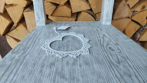 Závěs srdce s ornamenty 15 cm — foto 1