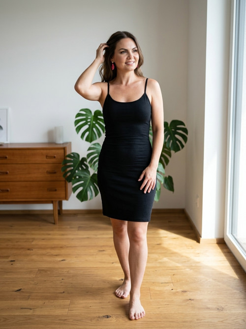 Šaty "Simple Black"-S-M
