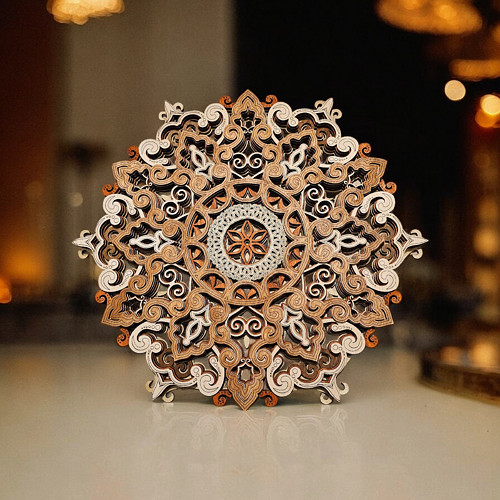 Dřevěný Obraz Mandala