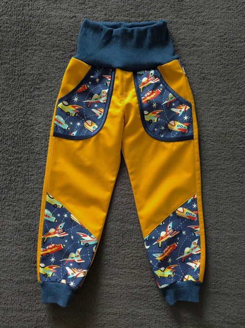 Letní softshellové kalhoty vel. 98