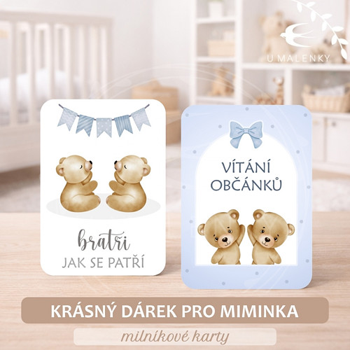 Milníkové karty pro dvojčátka
