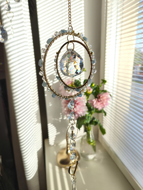 Suncatcher/Lapač Slunce Angelic Akvamarín