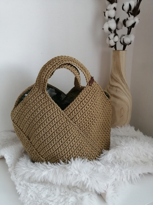 Velká háčkovaná kabelka "shopper bag"
