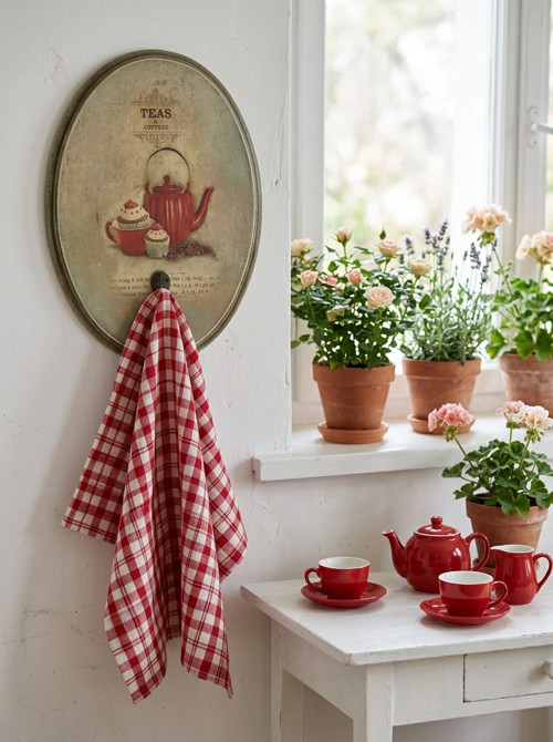Vintage nástěnný věšák -Coffee & Tea