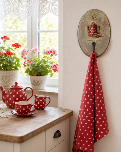 Vintage nástěnný věšák „Tea Time“ — foto 1