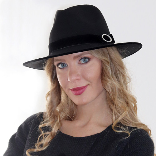 Klobouk Fedora - vlna, černý