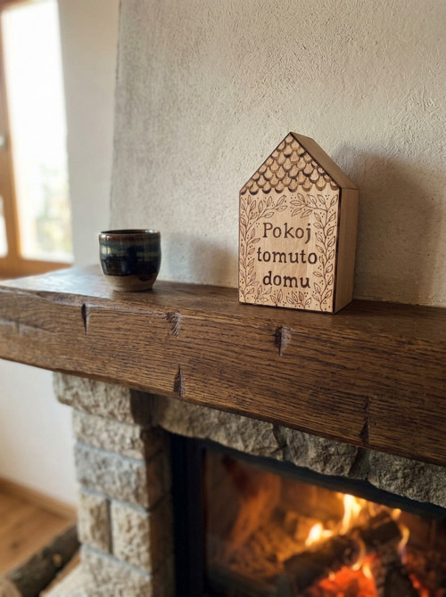 Požehnání domu, vypalovaný obrázek do dřeva