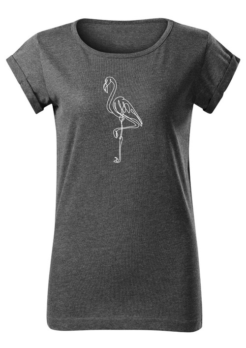 Dámské tričko "One line flamingo"