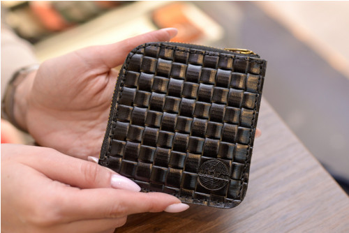 Peněženka "SMART". Kůže "Bottega" černá — foto 1