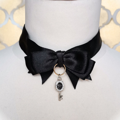 Choker Golden Key Bow černá