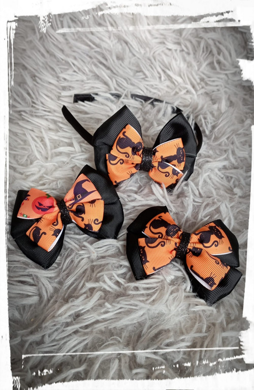 Haloween mašle a čelenky