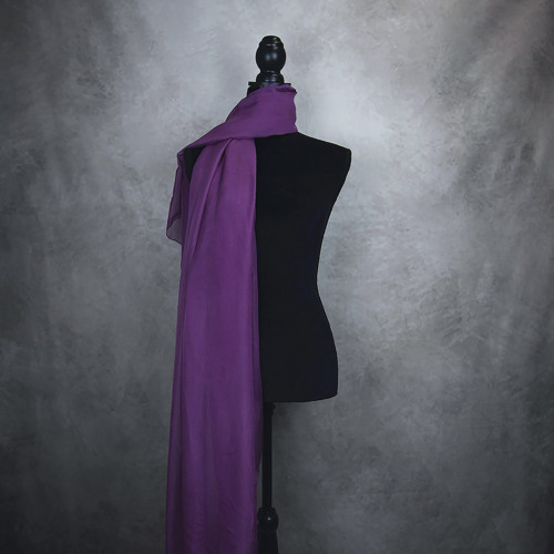 Hodvábny šál PURPUROVÝ, 180 x 110cm, Handmade