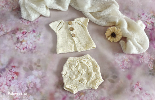 Na focení miminek - set krémový