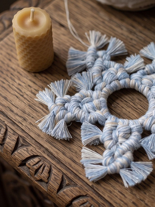 Macramé vločka No. 3