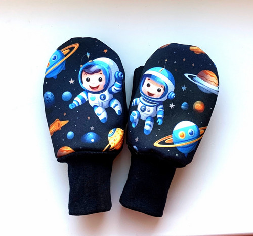 Softshellové rukavice-malý astronaut