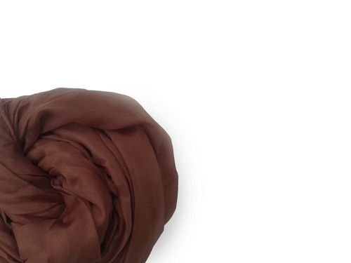 "RUST brown" hedvábná šála, pléd 180x90 — foto 1