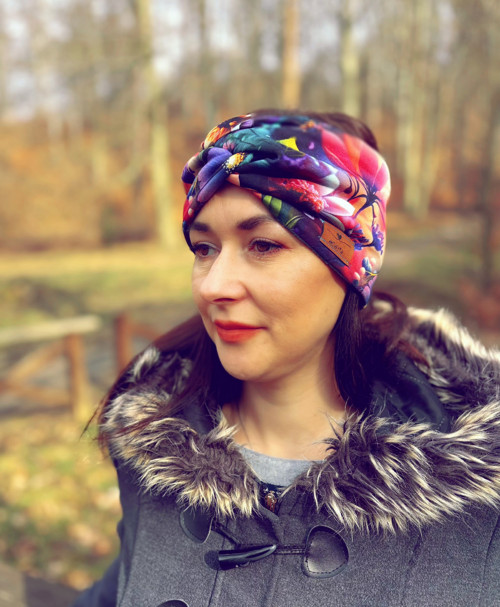 Květinová podšitá čelenka SKLADEM