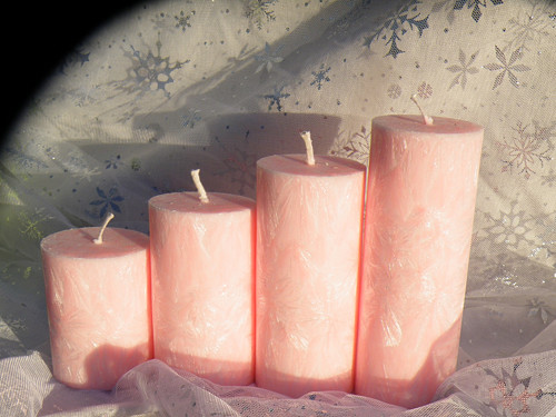 Palmové adventní schody- BEZ VŮNĚ - neon růžová A