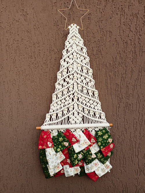 Adventní kalendář, vánoční stromeček, macramé — foto 1