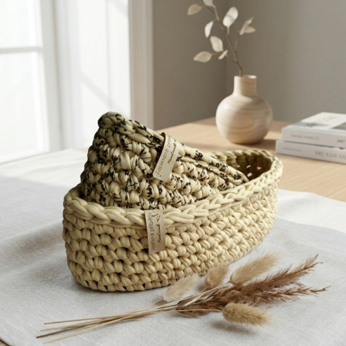 Háčkované košíky | set Tiramisu — foto 1