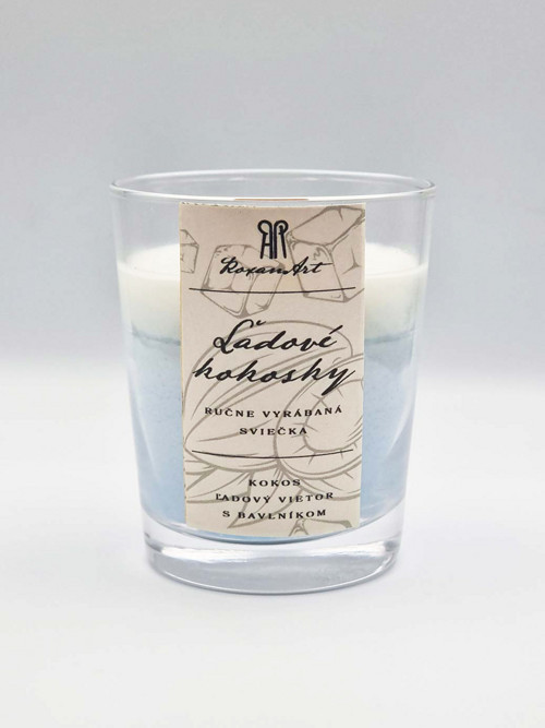 Ledové kokosky-sójová svíčka 2 vůní ve skle,230 ml