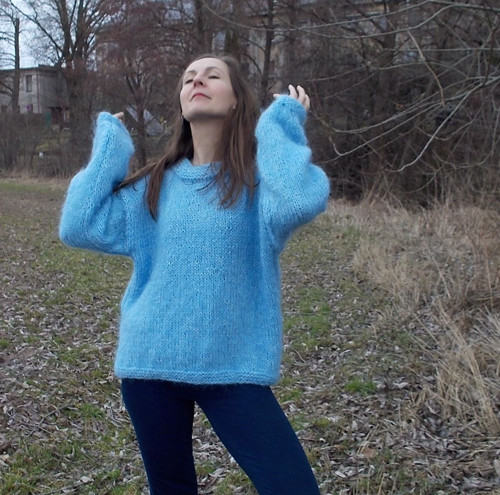 Mohérový oversize svetr — foto 1