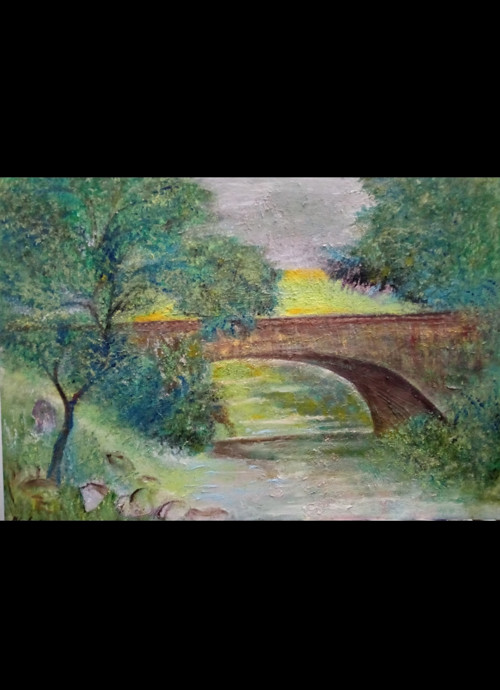Starý most - olejomalba 50x70 cm