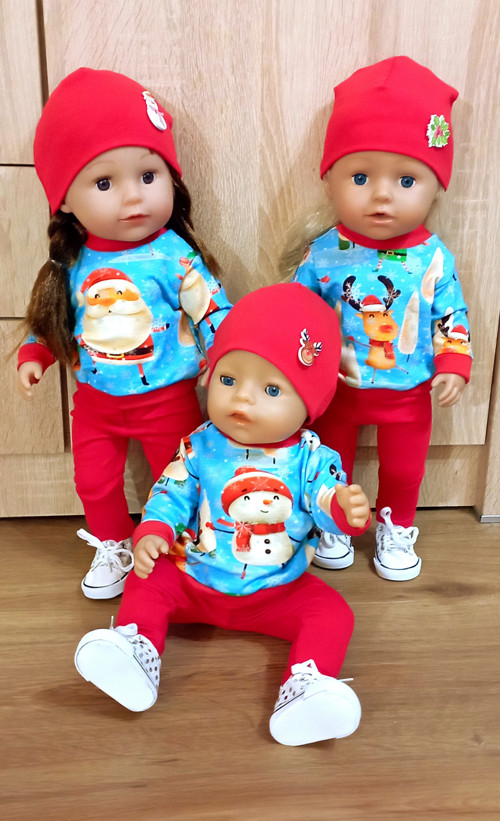 Vánoční set 3 ks pro Baby Born 43 - 46 cm