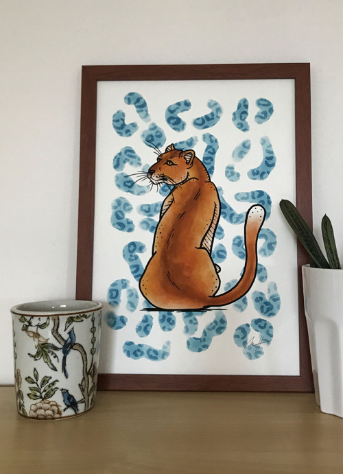 Jaguár - tisk digitální ilustrace