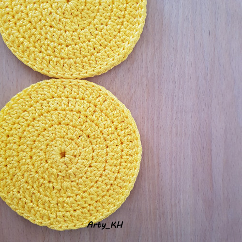 Set podtácků Macramé, žlutá