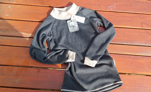 100% MERINO TRIČKO dětské GRAFIT/ MOKA 80-152