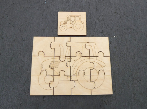 Puzzle k domalování - Traktor