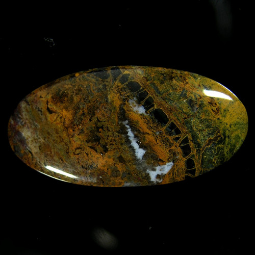 Ocean jaspis, kabošon, 39,17 ct., 42,1x21,0x5,4 mm