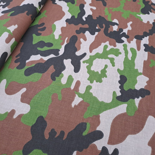 Bavlněná látka MASKÁČ ZELENÝ