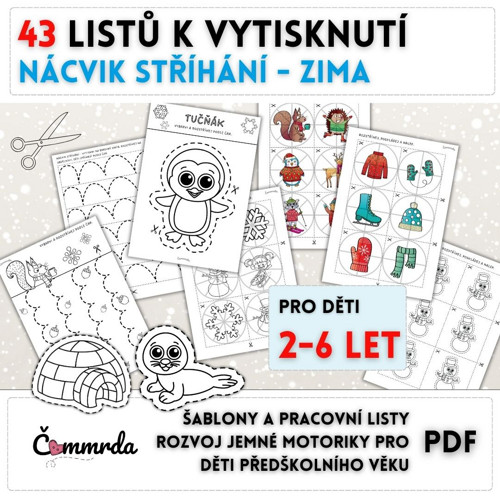 Nácvik stříhání - zima (PDF k tisku)