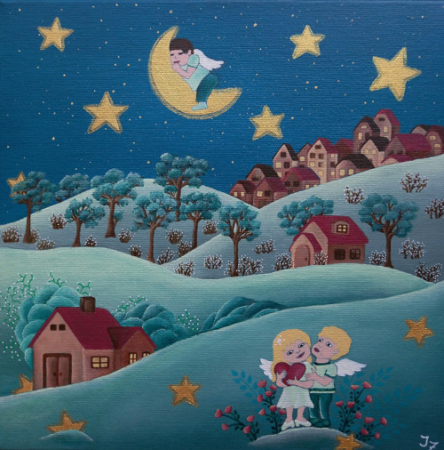 Městečko lásky a přátelství, 30x30 cm