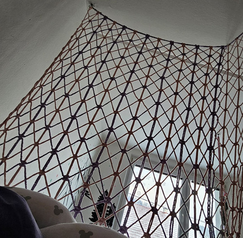 Dekorativní BOHO MACRAME síť kolem postele
