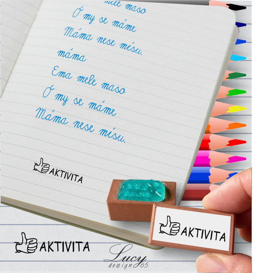 Školní textové razítko Aktivita