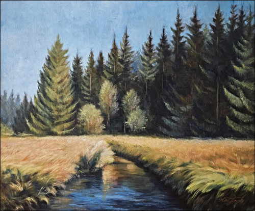 Na potoce 60x50cm