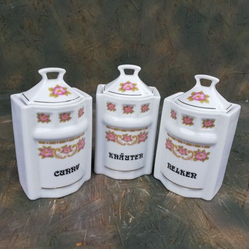 3 ks Porcelánové kořenky, Horní Slavkov.